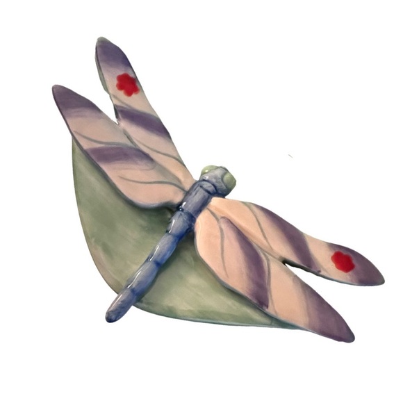 Fitz and Floyd Living Color Small Bowl with Dragonfly. - Picture 3 of 8